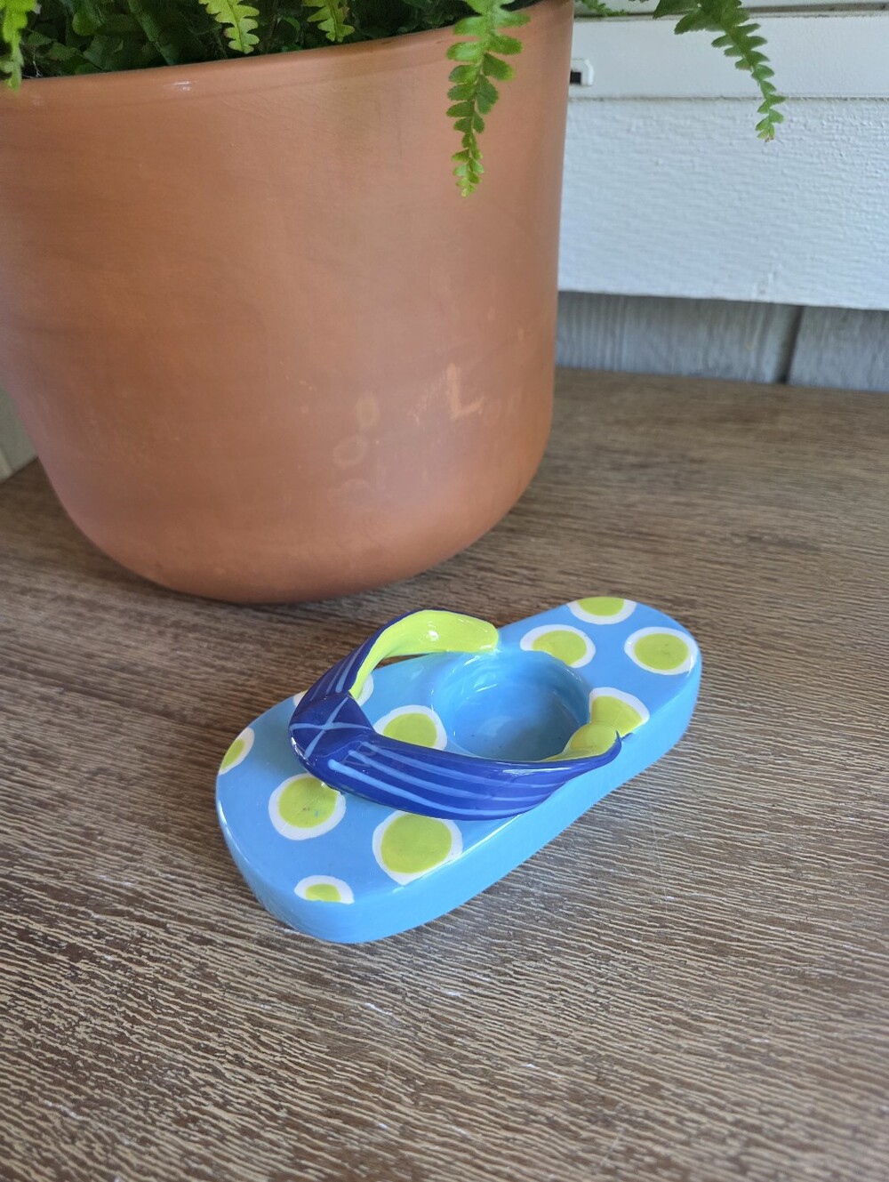 Goofy Garden Tealight Holder Set Of 3 - Green & Blue